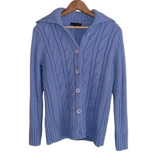 Thick pullover button sweater